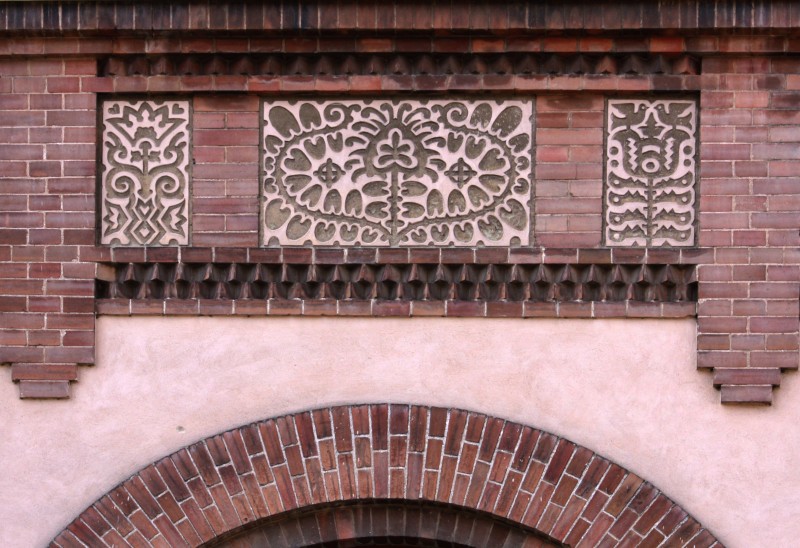 Secesne štylizovaný maďarský ľudový ornament