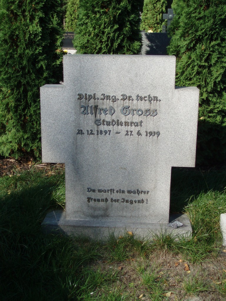 Zachovaný náhrobok prof. A. A. Grosza v Novom Jičíne (foto Radek Polách, Múzeum Novojičínska)