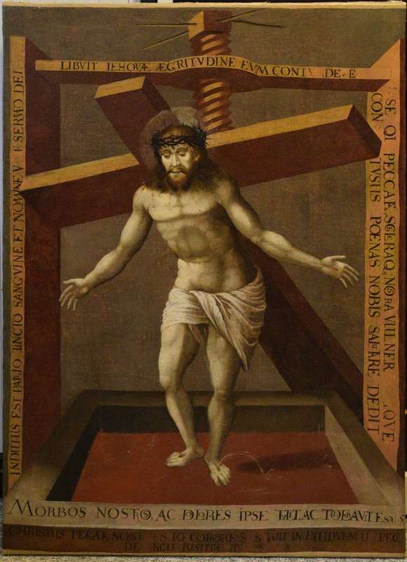 Obraz Krista v mystickom lise - obraz po reštaurovaní