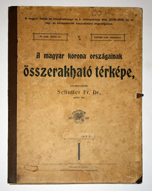 Titulná strana skladacej mapy Uhorska (Foto Múzeum v Kežmarku)