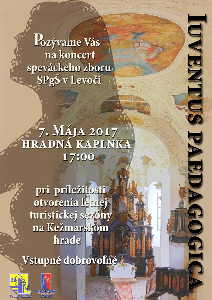 Plagát - Koncert v kaplnke Kežmarského hradu na záver programu otvorenia letnej turistickej sezóny.