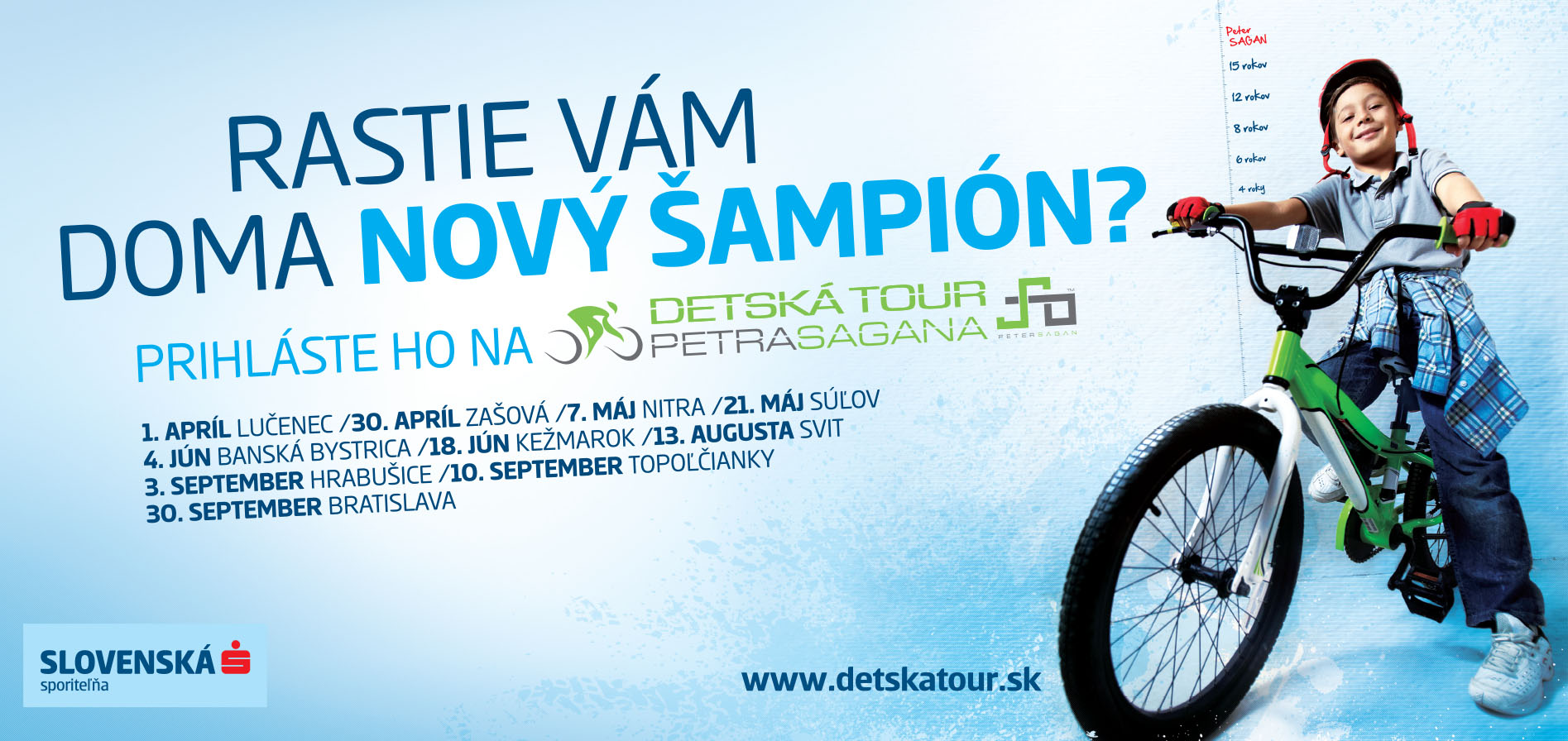 Banner k podujatiu Detská tour Petra Sagana