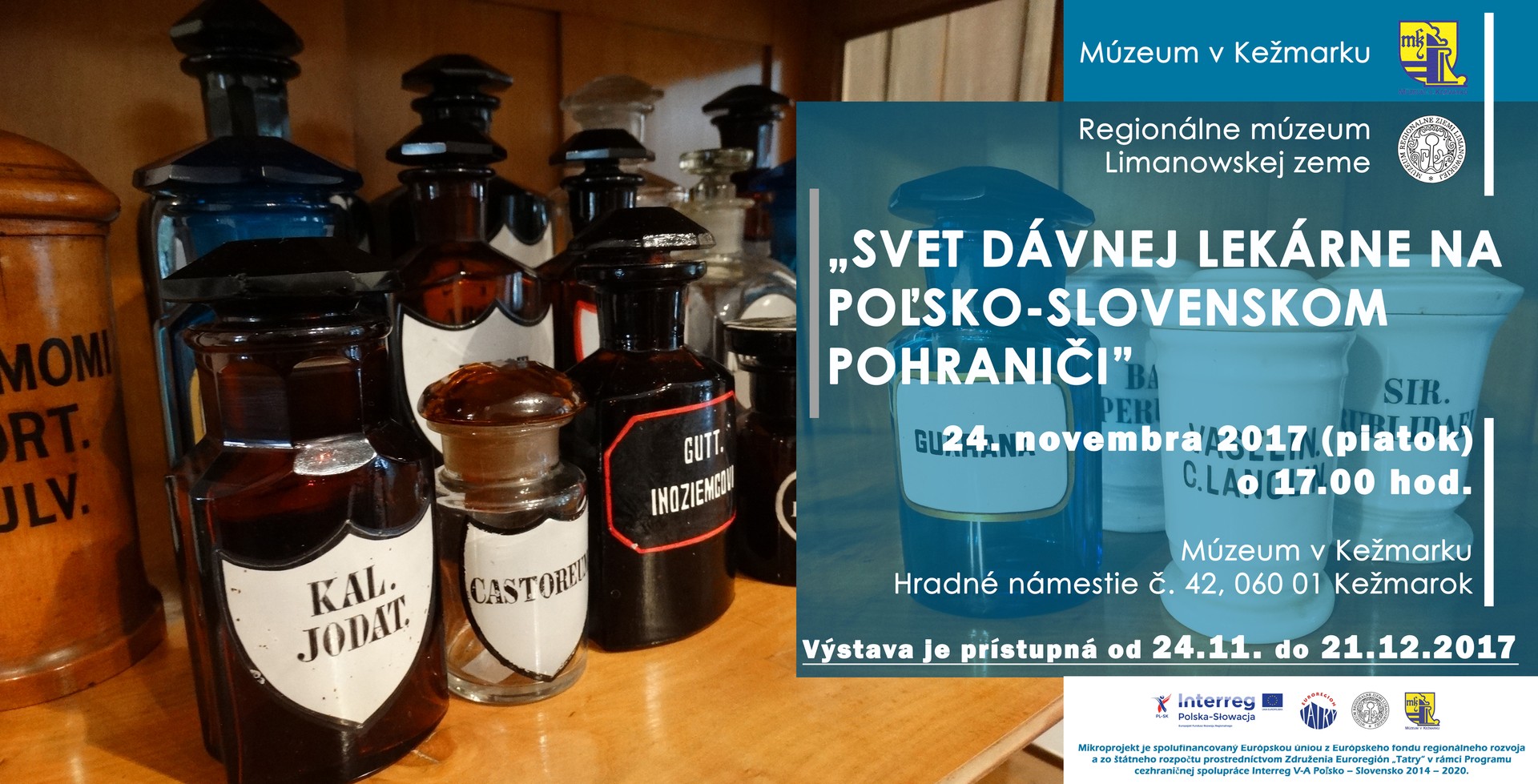 Svet dávnej lekárne poľsko-slovenského pohraničia - banner. Svet dávnej lekárne poľsko-slovenského pohraničia - banner.
