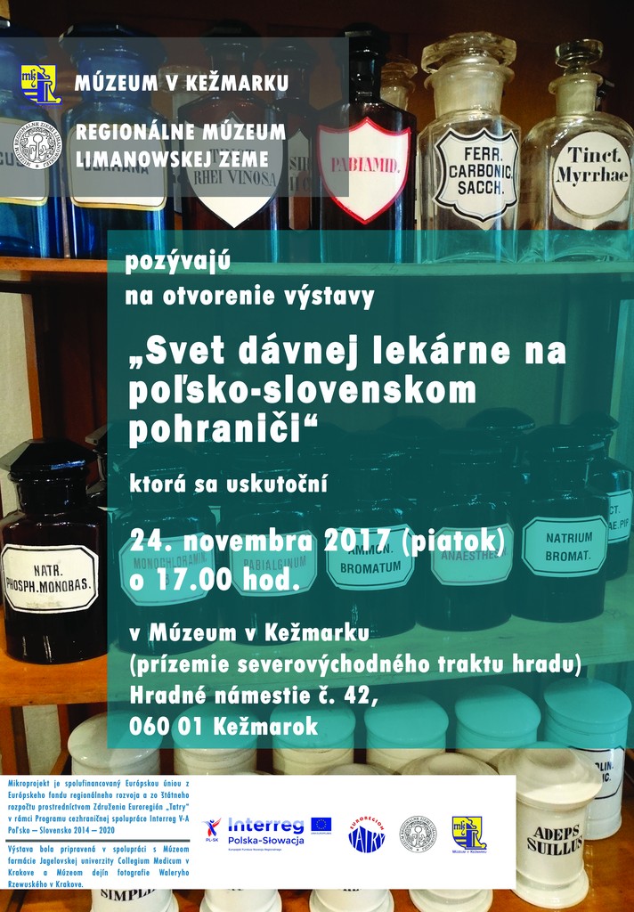 Plagát - Svet dávnej lekárne na poľsko-slovenskom pohraničí. Plagát - Svet dávnej lekárne na poľsko-slovenskom pohraničí.