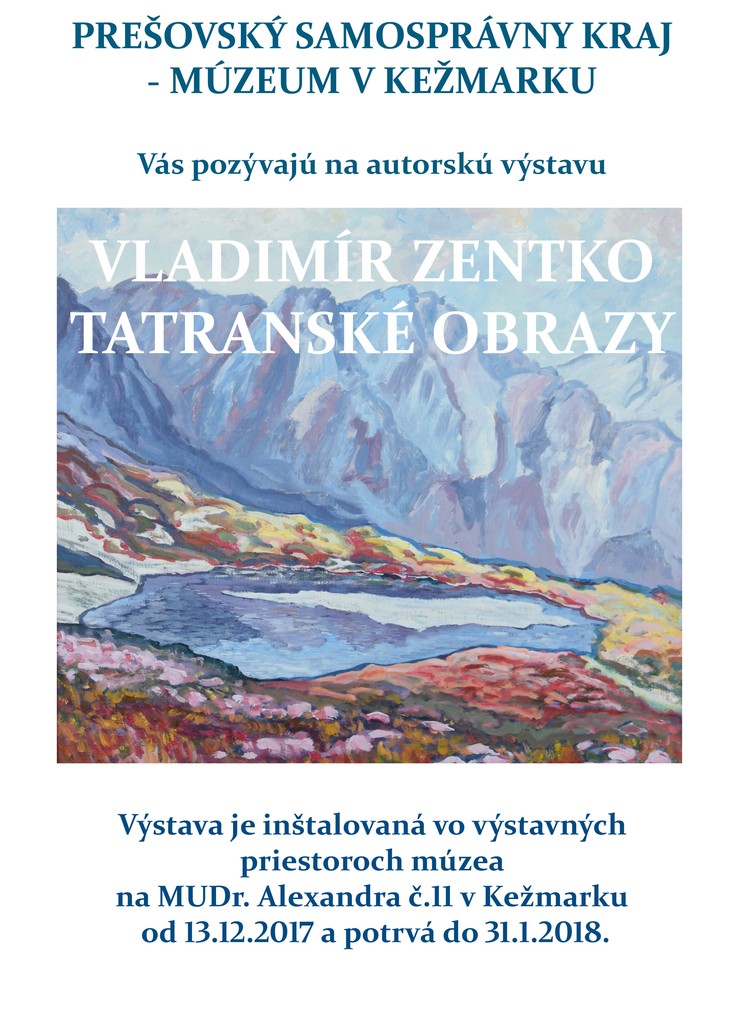 Plagát k výstave - Vladimír Zentko - Tatranské obrazy