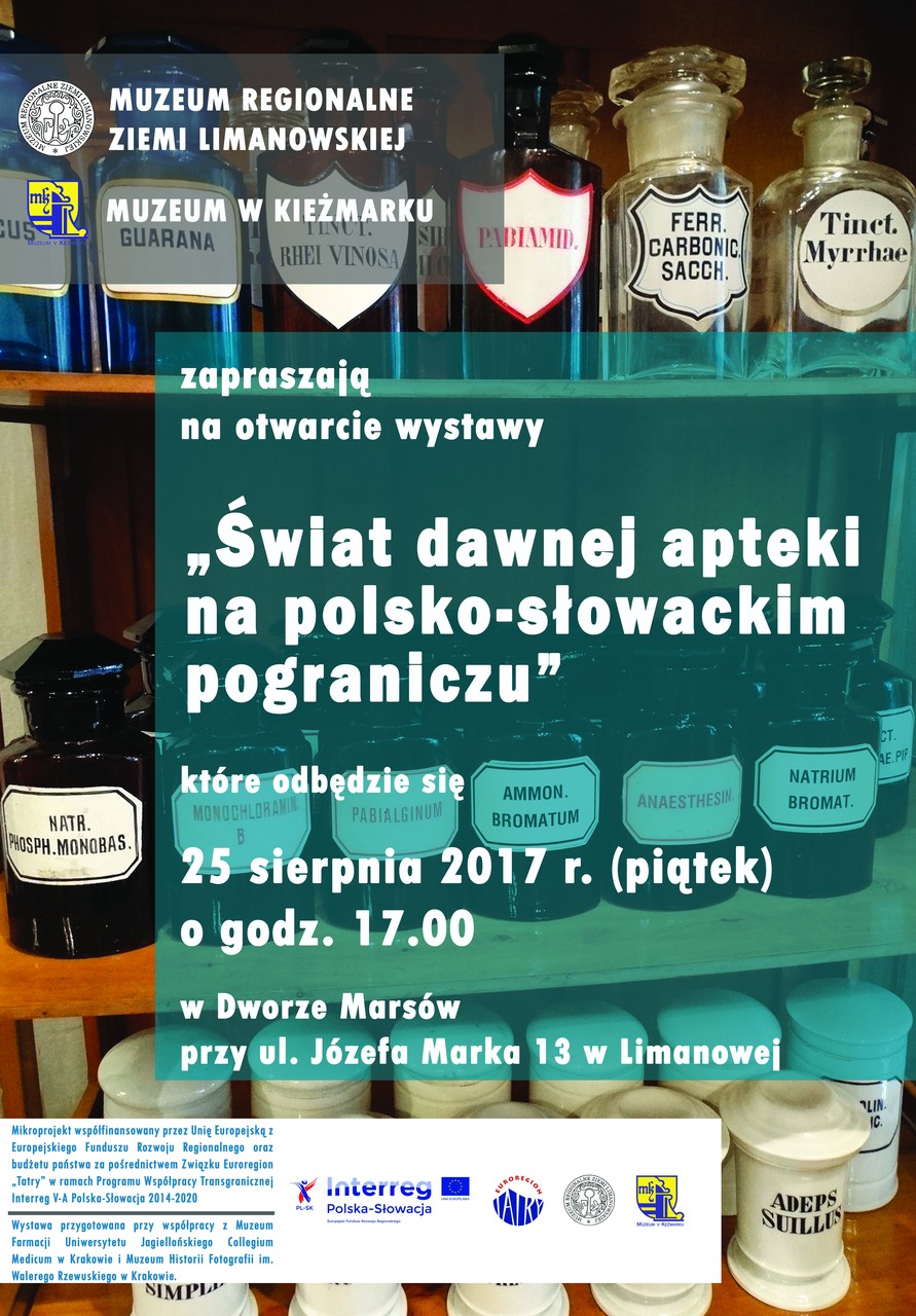 Plagát k výstave - Svet dávnej lekárne na poľsko-slovenskom pohraničí.