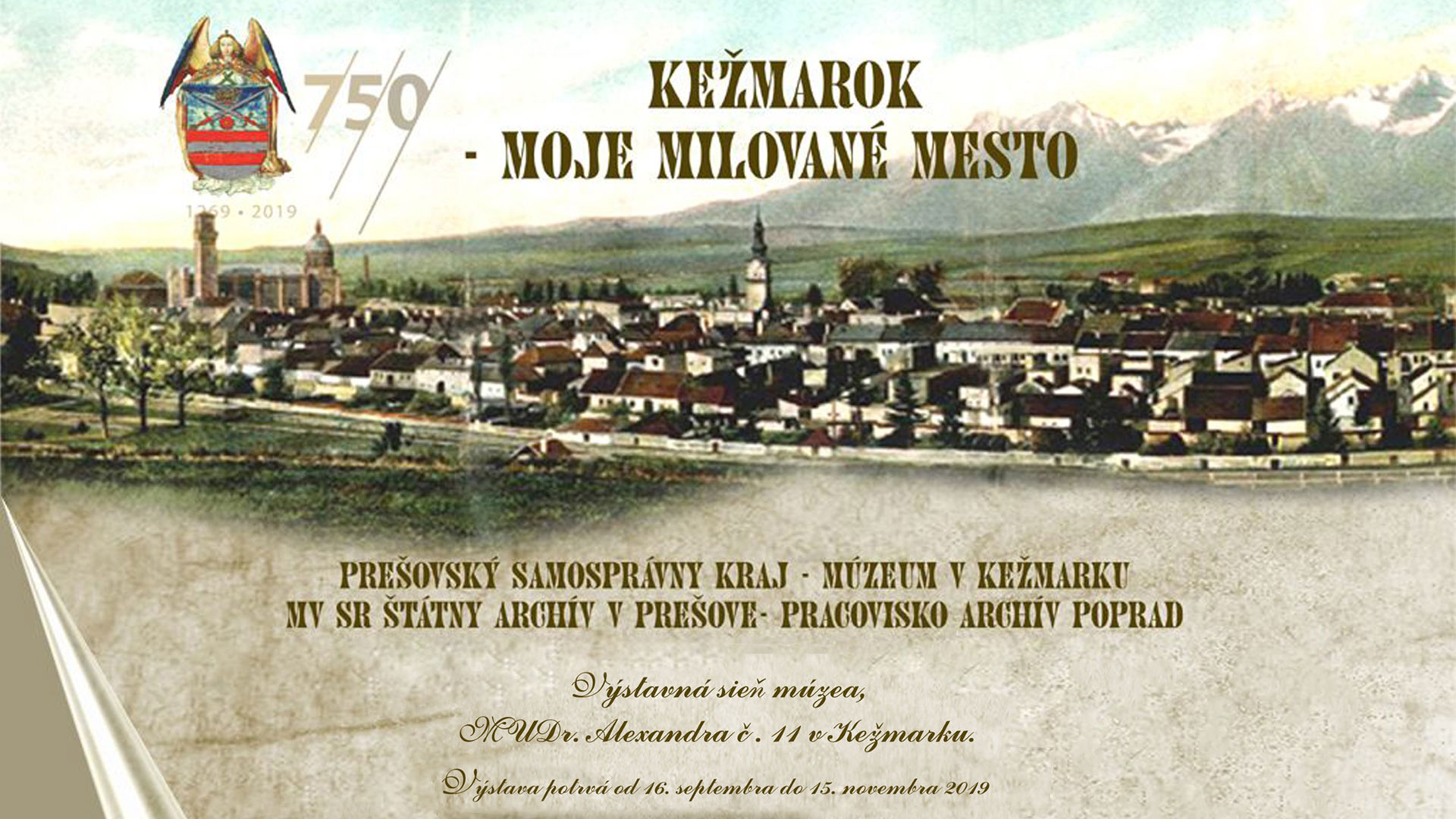 Výstava Kežmarok - moje milované mesto - banner.